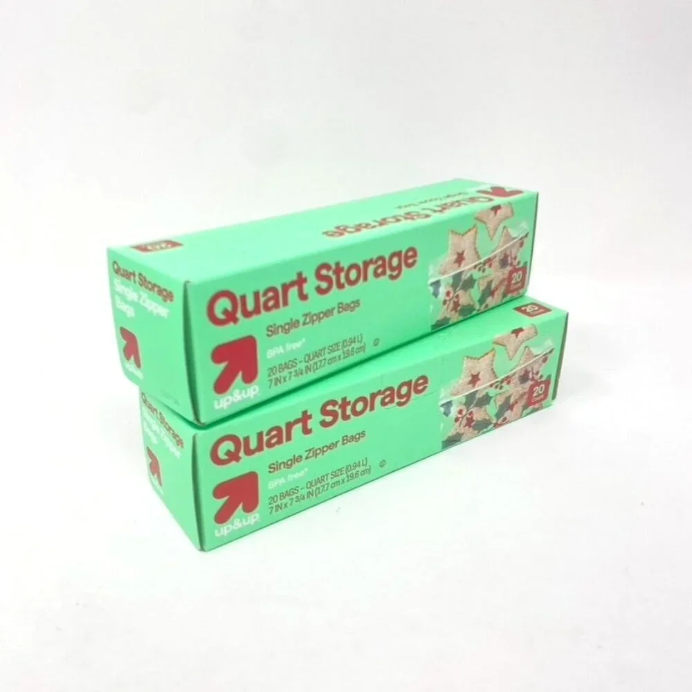 Target 2 Pack Holiday Quart Press to Close Food Storage Bag - 20ct - up&up™